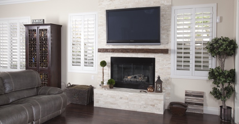 Shutters go with chic houses incredibly well. interior shutters in New York living room